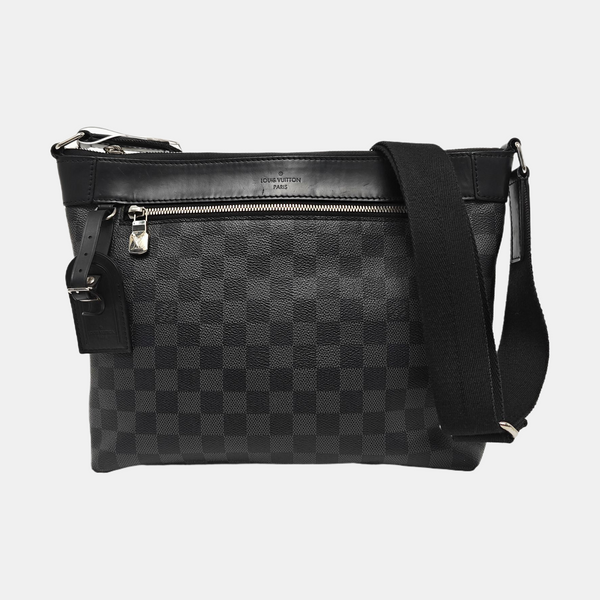MICK Damier Graphite Coated Canvas Gray