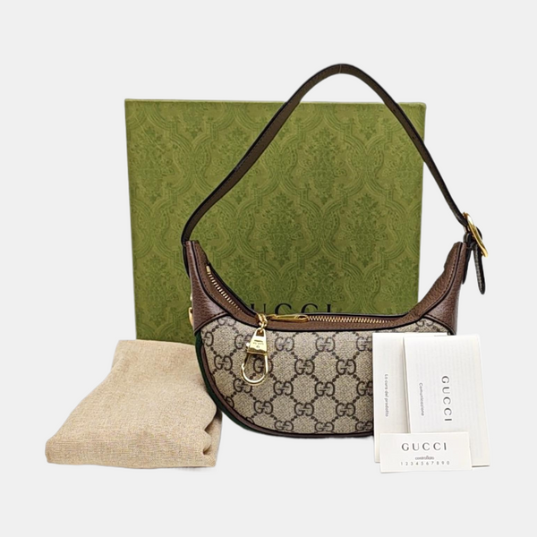 Monogram Coated Canvas Shoulder Bag Gray