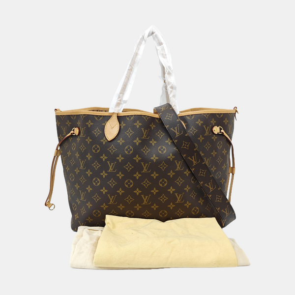 NEVERFULL INSIDE OUT GM Monogram Coated Canvas Brown