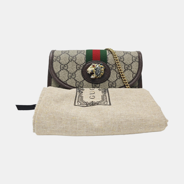 Rajah Mini Monogram Coated Canvas Beige
