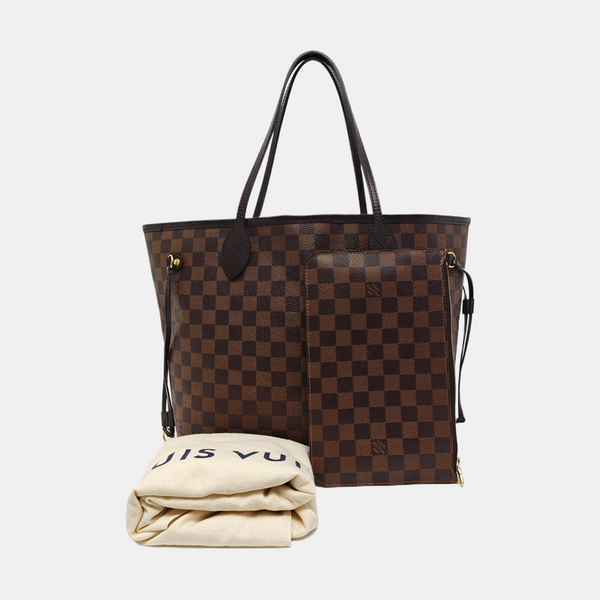 NEVERFULL MM Damier Ebene Coated Canvas Brown