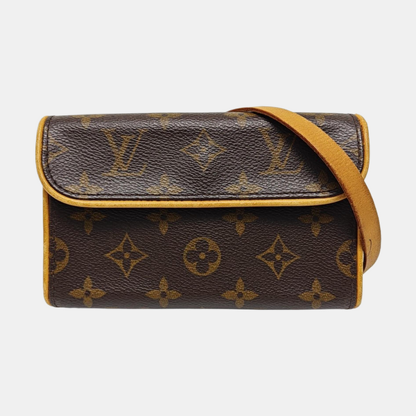 FLORENTINE Monogram Coated Canvas Brown