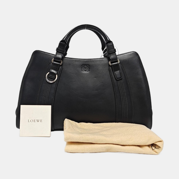 Calfskin Top Handle Bag Black