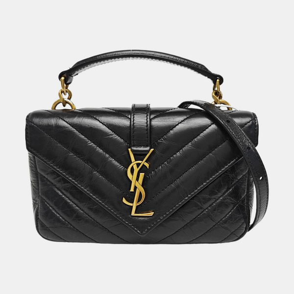 ENVELOPE Small Chevron Calfskin Black