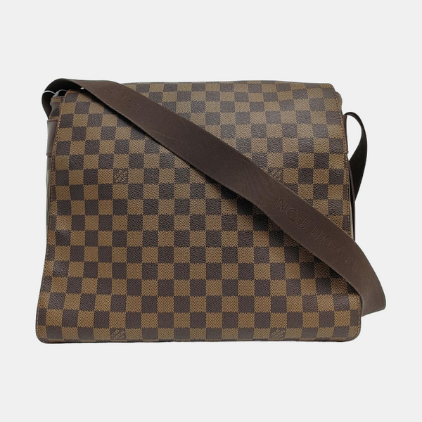 BASTILLE Damier Ebene Coated Canvas Brown