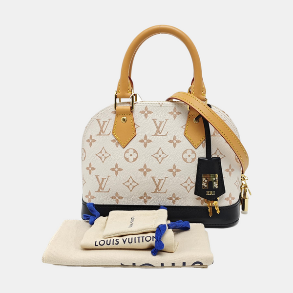 ALMA BB Monogram Coated Canvas White