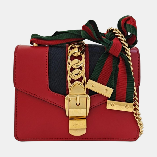 Sylvie Mini Calfskin Red