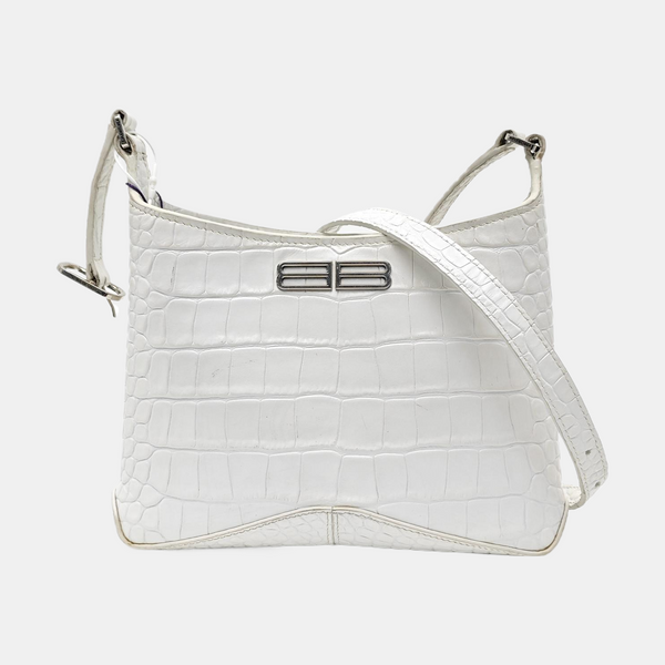 Calfskin Shoulder Bag Small White