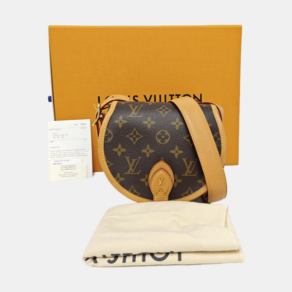 TAMBOURINE Monogram Coated Canvas Brown