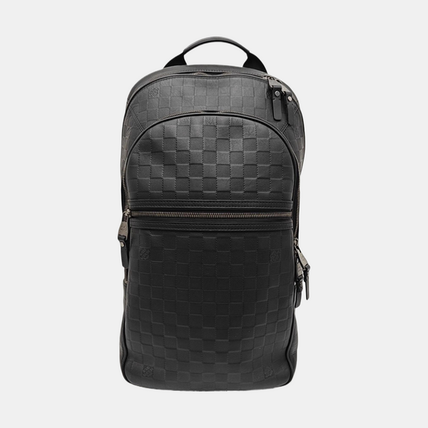 MICHAEL Damier Graphite Calfskin Black