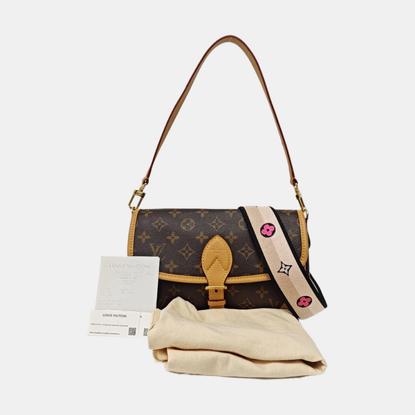 DIANE Monogram Coated Canvas Brown