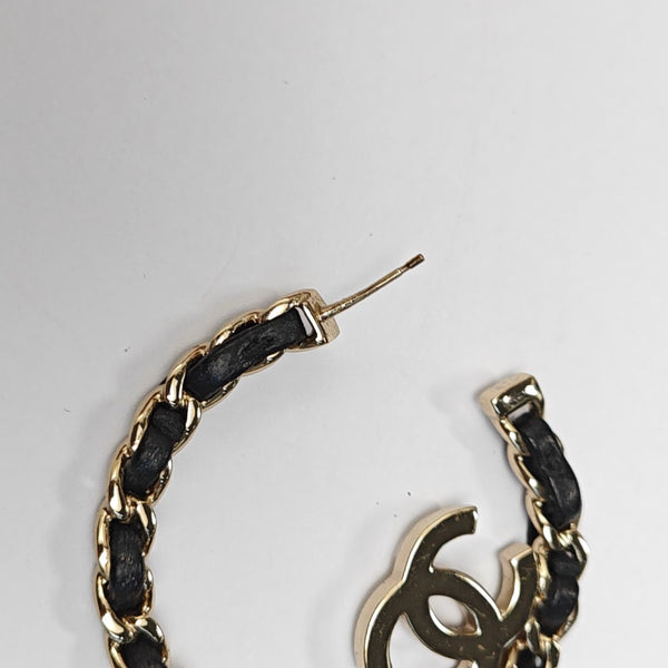 Metal Black Stud Earrings
