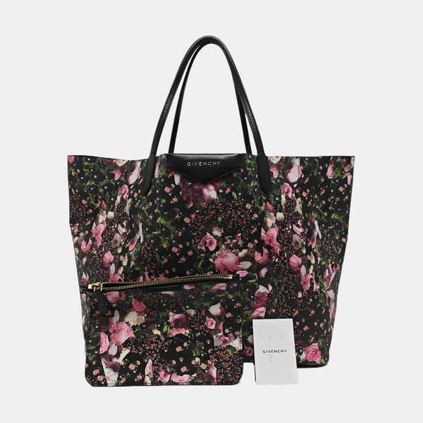 Coated Canvas Tote Bag Black