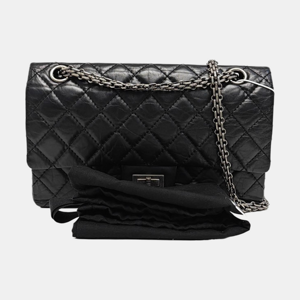 2.55 225 (small) Quilted Calfskin Black