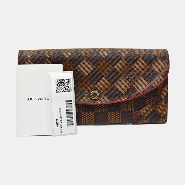 CAÏSSA Damier Ebene Coated Canvas Brown Wallet