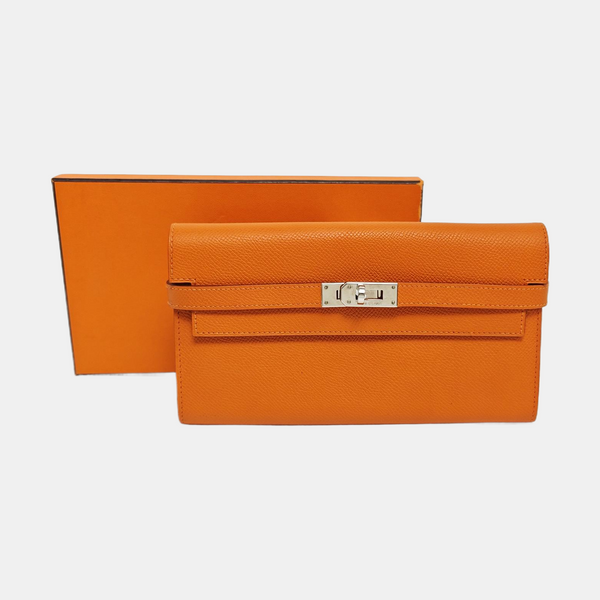 Kelly Epsom Orange Wallet