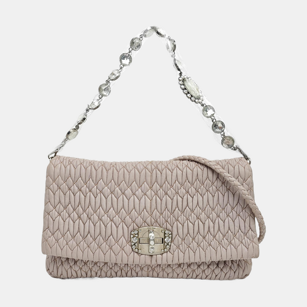 Crystal Quilted Lambskin Pink