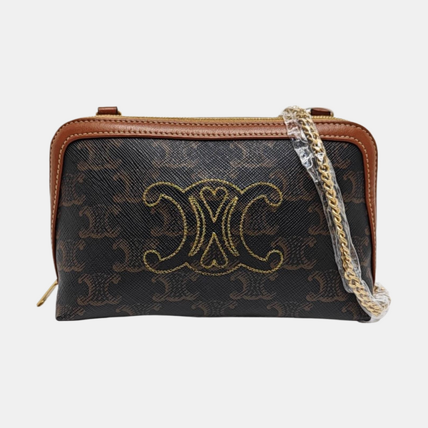 TRIOMPHE Mini Coated Canvas Brown