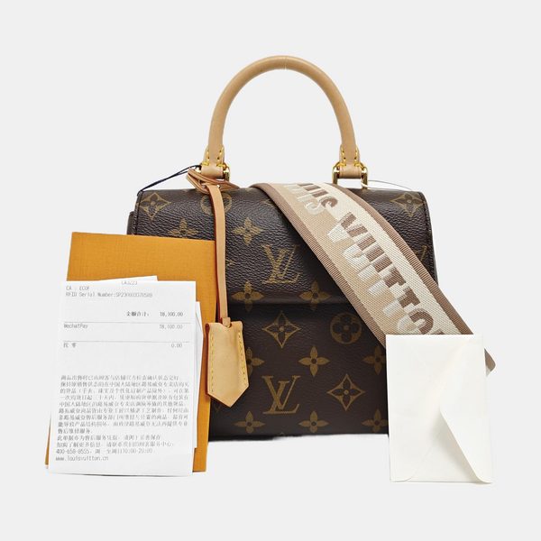 CLUNY 20 Monogram Coated Canvas Brown