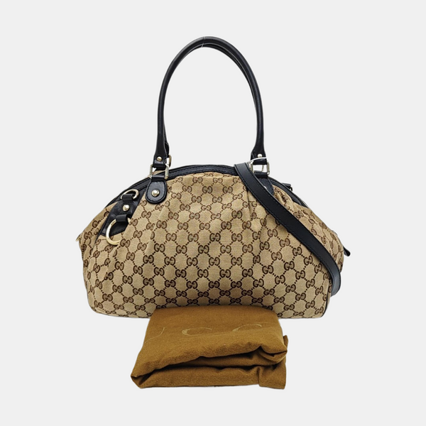 Sukey Monogram Canvas Black