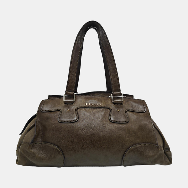 Calfskin Top Handle Bag Green