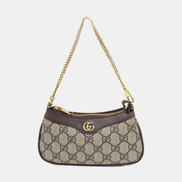 Ophidia Mini Monogram Coated Canvas Beige
