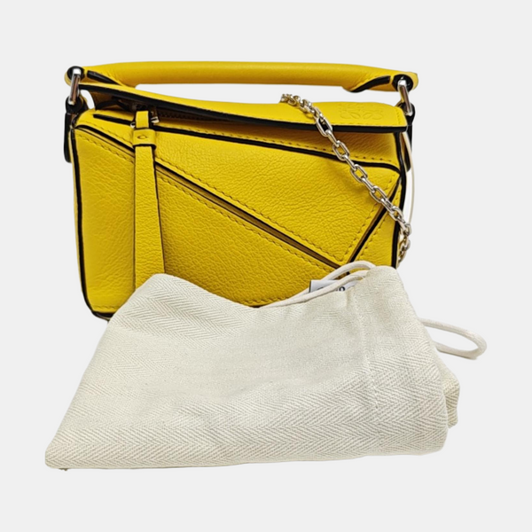 Puzzle Calfskin Yellow