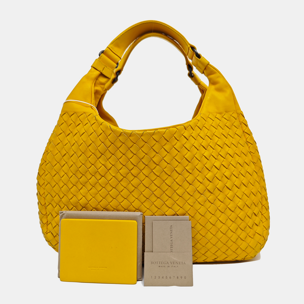 Lambskin Top Handle Bag Yellow
