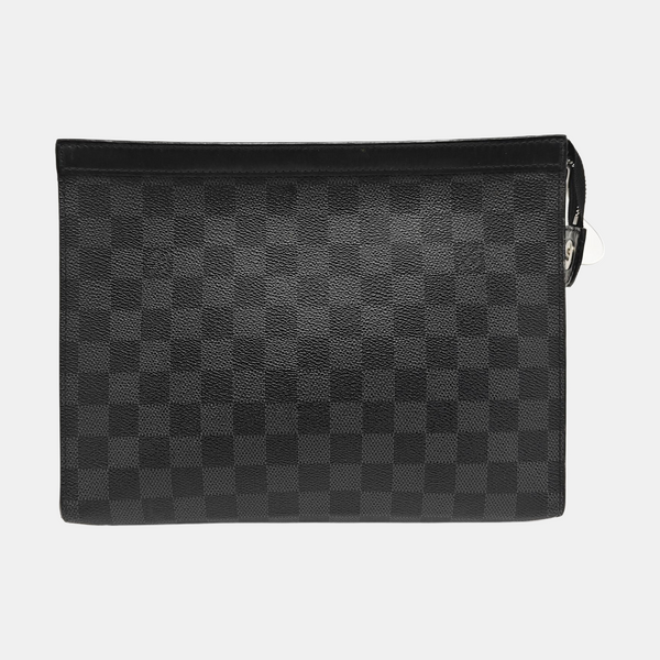 Pochette Voyag MM Damier Graphite Coated Canvas Gray