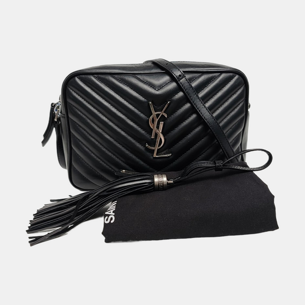 LOU Small Chevron Calfskin Black