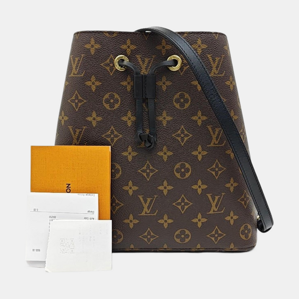 NÉONOÉ MM Monogram Coated Canvas Brown