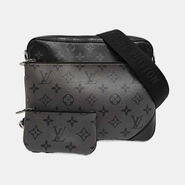 TRIO Monogram Coated Canvas Gray