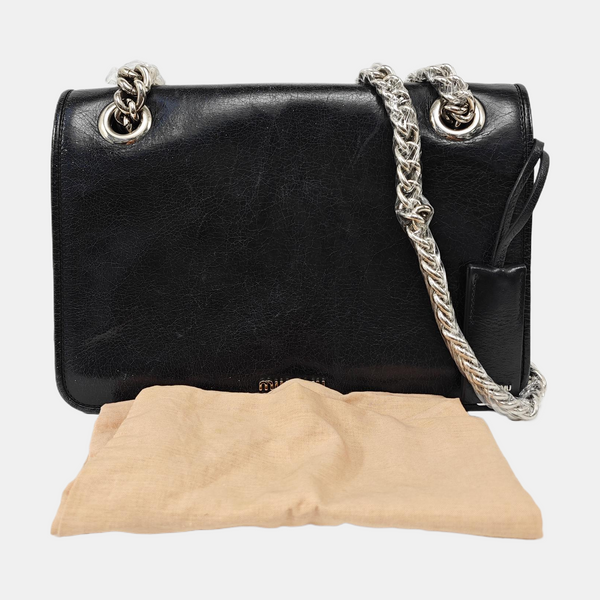 Calfskin Shoulder Bag Black