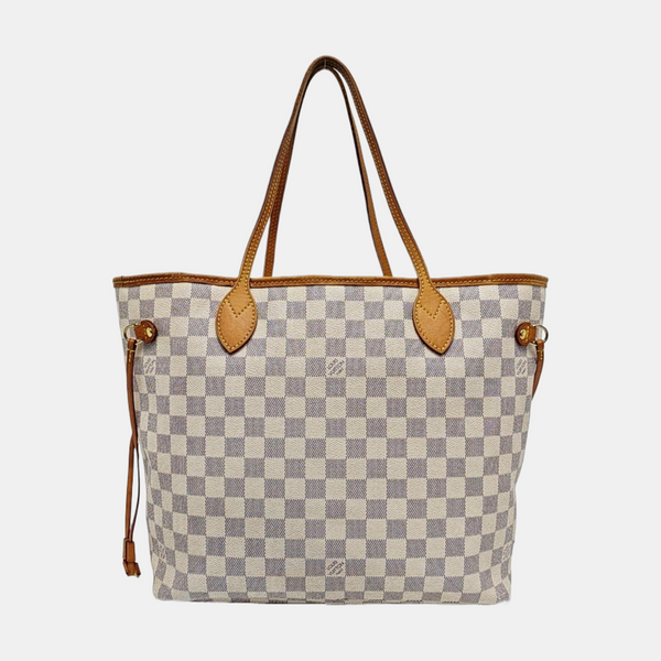 NEVERFULL MM Damier Azur Coated Canvas White