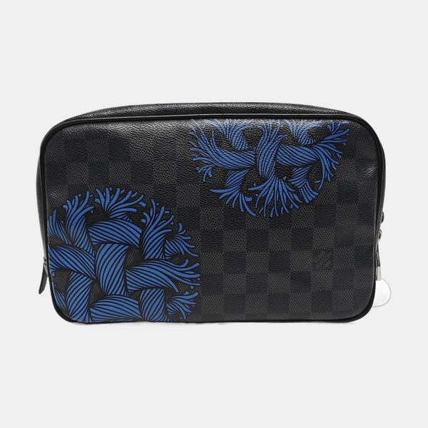 Damier Graphite Coated Canvas Clutch Black