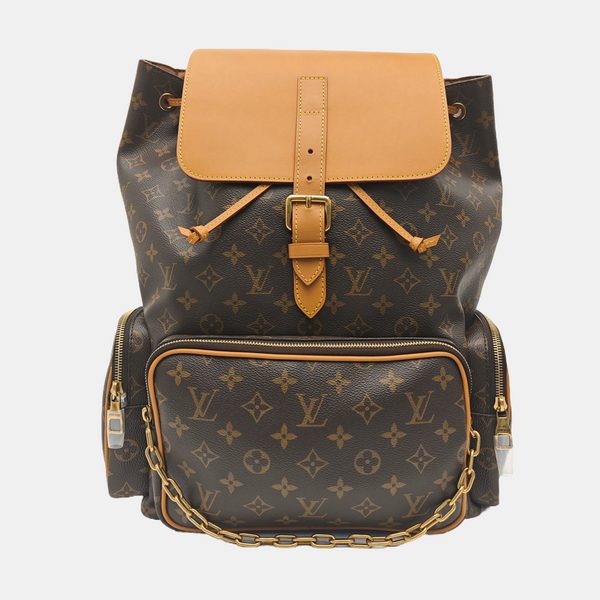 TRIO Monogram Coated Canvas Brown