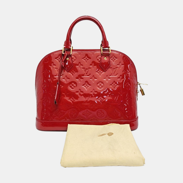 ALMA PM Monogram Patent Leather Red