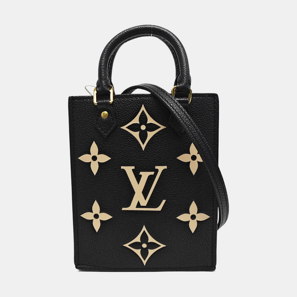 SAC PLAT Mini Monogram Calfskin Black