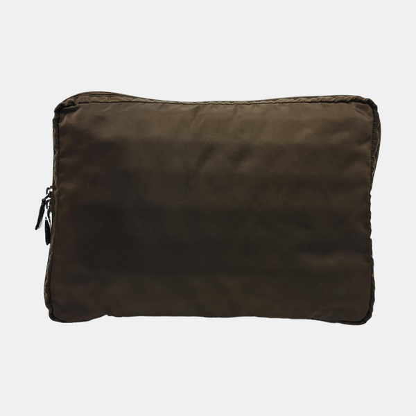 Nylon Clutch Brown