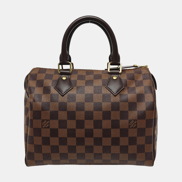 SPEEDY 25 Damier Ebene Coated Canvas Brown