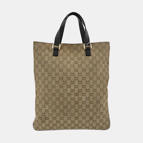 Monogram Canvas Tote Bag Beige