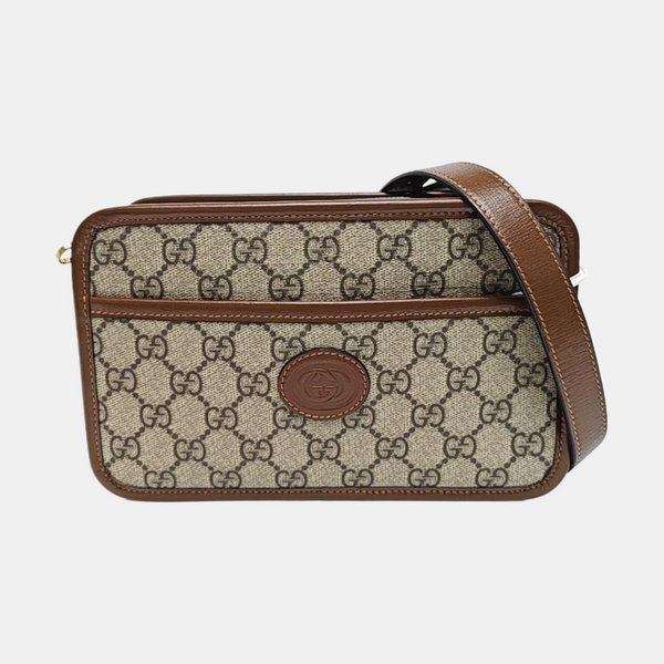 GG Supreme Mini Monogram Coated Canvas Beige