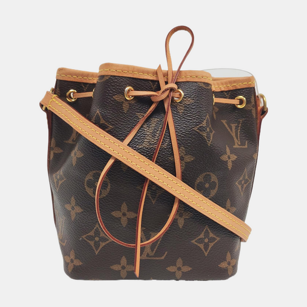 NÉONOÉ Nano Monogram Coated Canvas Brown