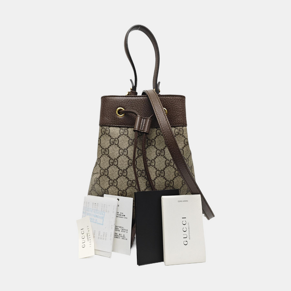Ophidia Small Monogram Coated Canvas Beige