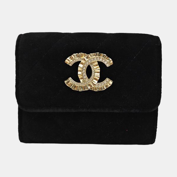 Velvet Card Holder Black
