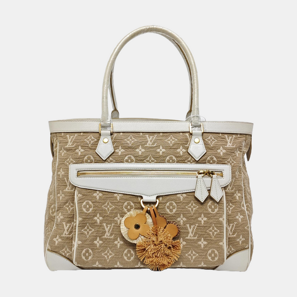 SABBIA BESACE GM Monogram Canvas Beige