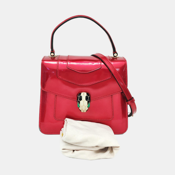 SERPENTI FOREVER Small Patent Leather Red