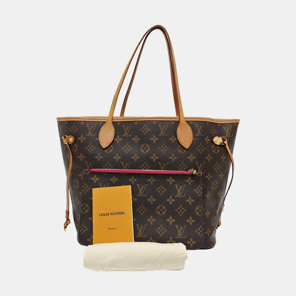 NEVERFULL MM Monogram Coated Canvas Brown