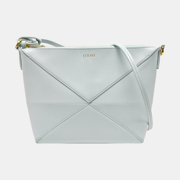 Puzzle Fold Mini Calfskin Blue
