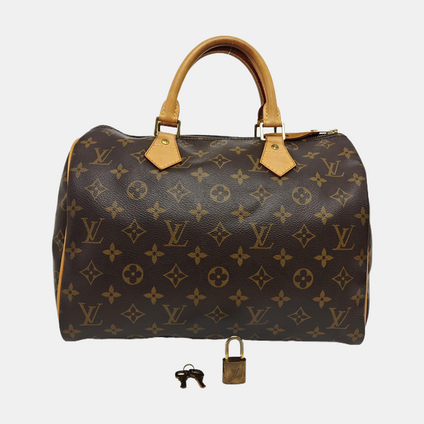 SPEEDY 30 Monogram Coated Canvas Brown